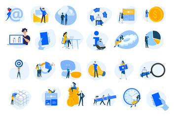 Flat design concept icons collection