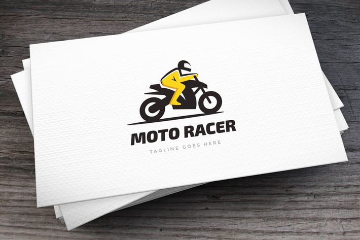 Moto Racer Logo Template
