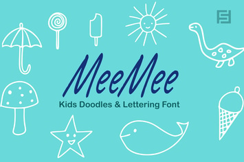 MeeMee Kids Doodles / Icons & Lettering Font