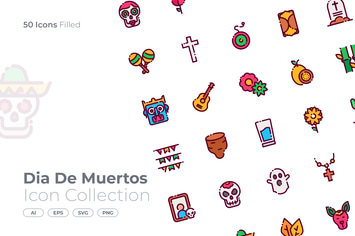 Dia De Muertos Filled Icon