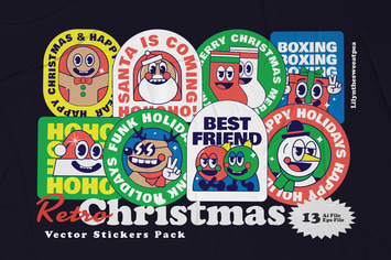 Christmas Sticker Illustration Pack