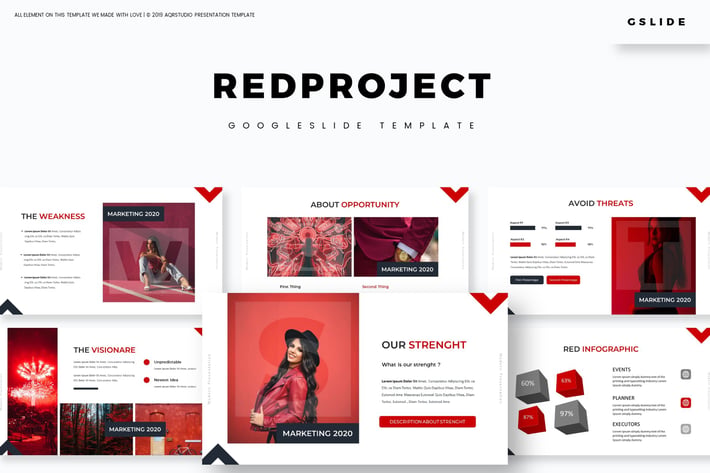 Redproject - Google Slides Template
