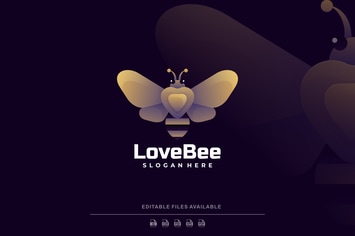 Bee Gradient Colorful Logo