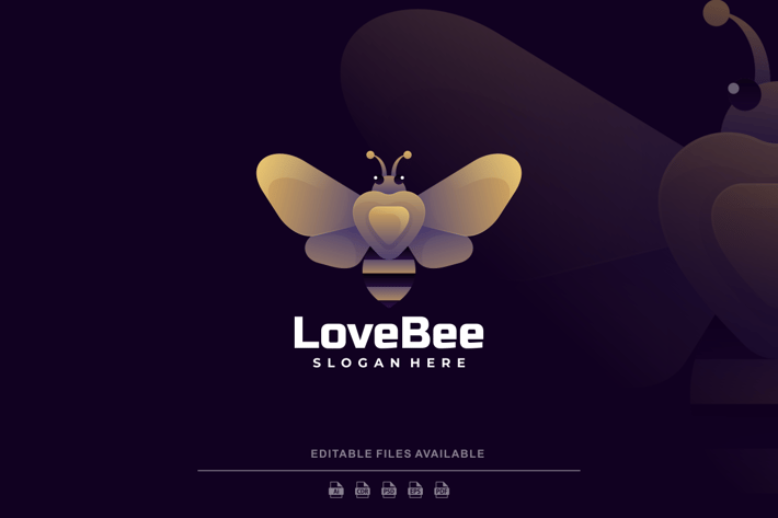 Bee Gradient Colorful Logo