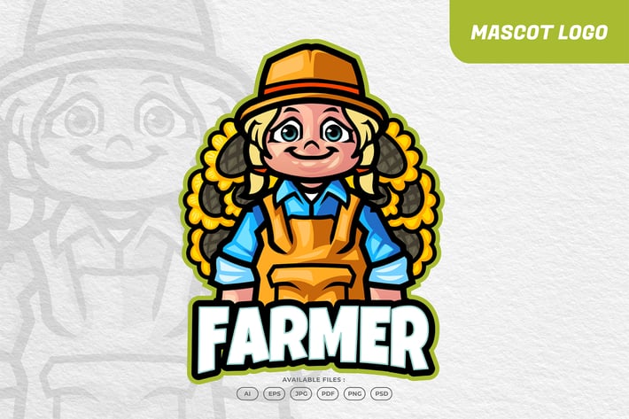 Sunflowers Farmer Logo