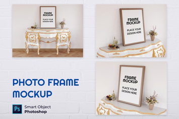 Blank Photo Frame Mockup