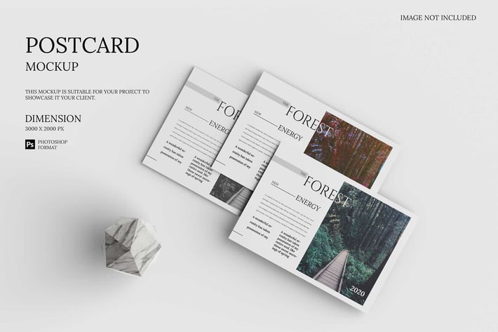 Floating Postcard - Mockup