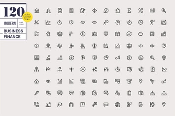 Business and Finance Line Icons