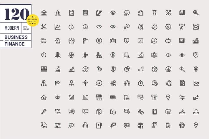 Business and Finance Line Icons
