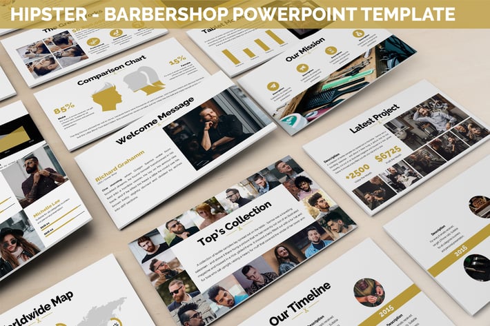Hipster - Barbershop Powerpoint Template