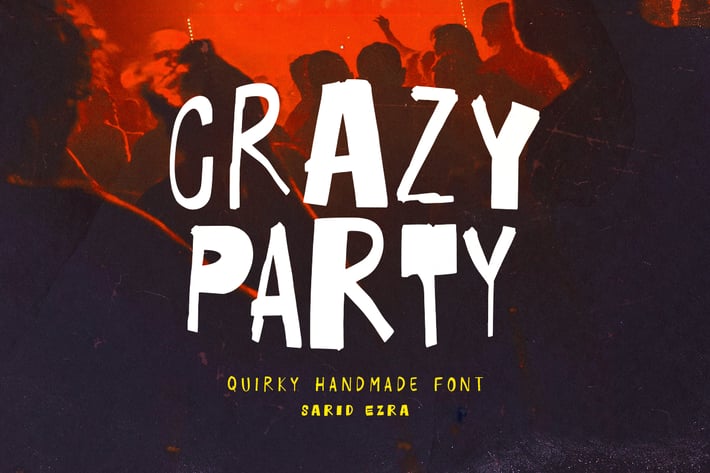 Crazy Party - Quirky Handmade Font