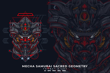 MECHA SAMURAI SACRED GEOMETRY