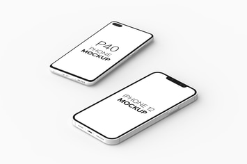 P40 Phone & iPhone 12 Mockup