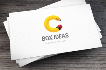 Pencil Letter C Logo Template