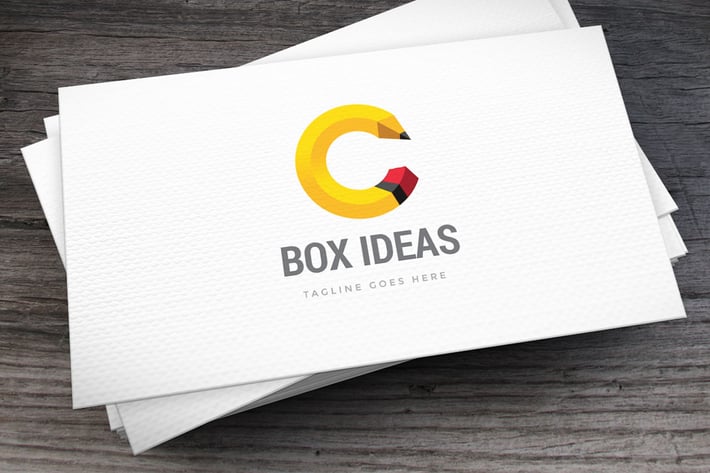 Pencil Letter C Logo Template