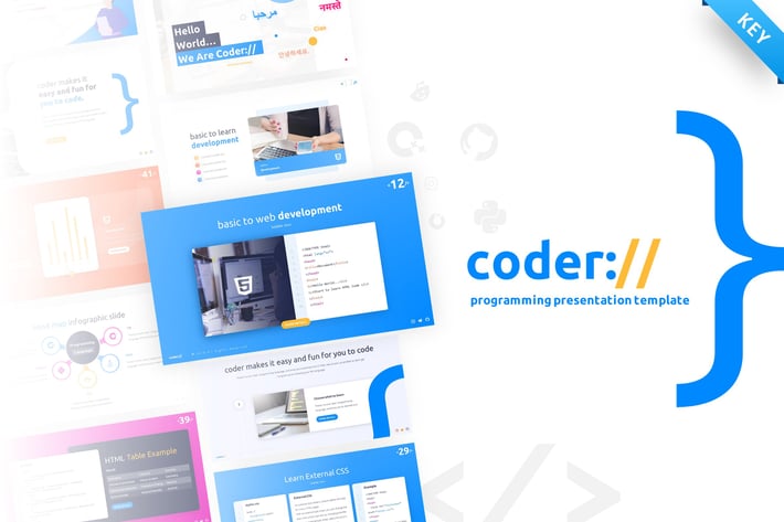 Coder Programming Keynote Presentation Template