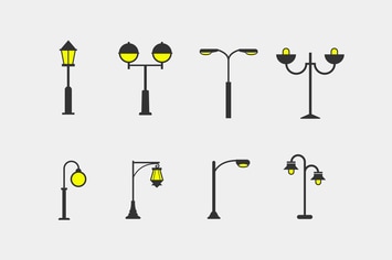 8 Street Lamp Icons