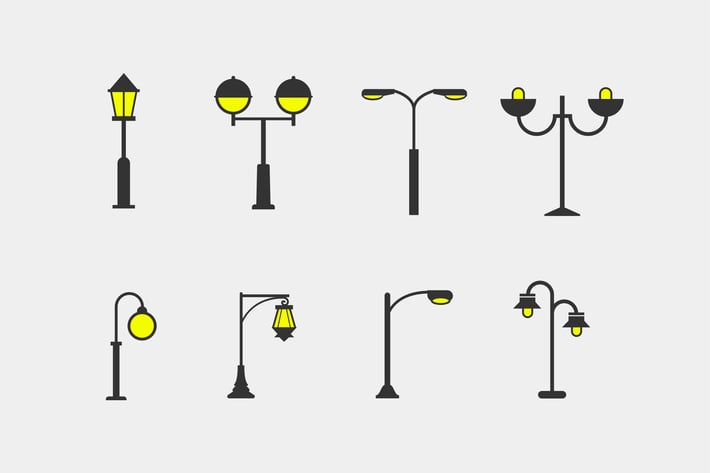8 Street Lamp Icons