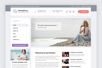 Psychology, Counseling & Medical Website Template