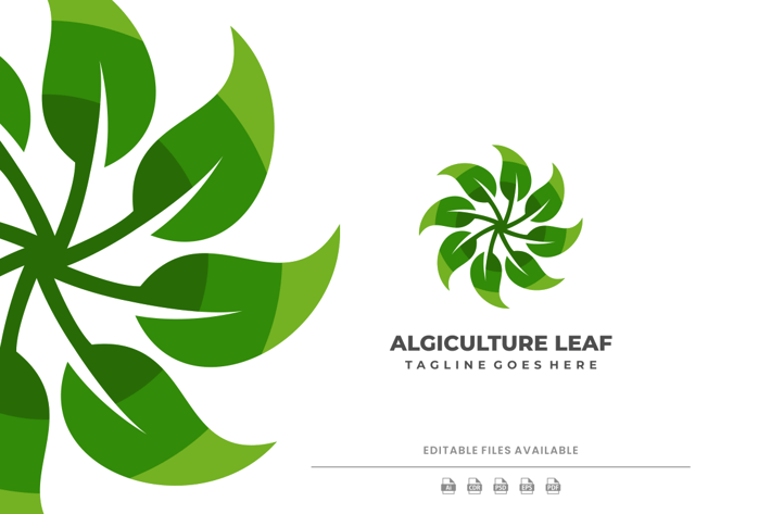 Algiculture Leaf Simple Logo
