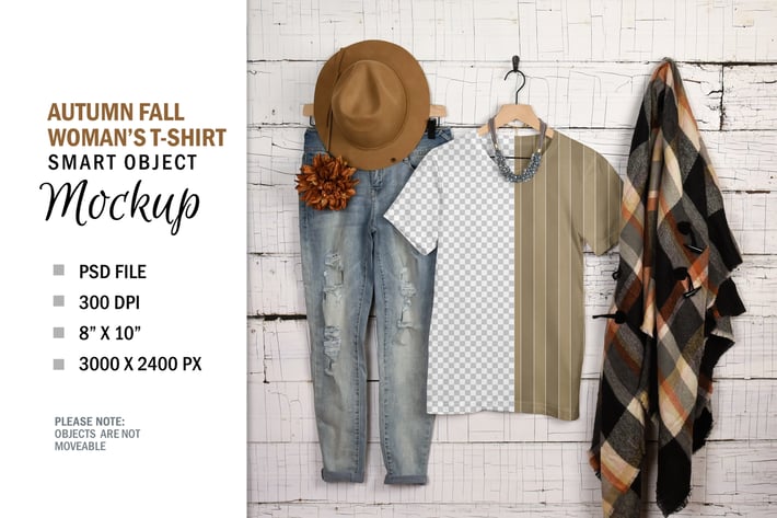 T-Shirt Fall Apparel Mockup