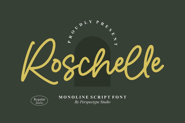 Roschelle Monoline Script Font