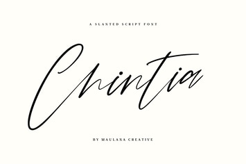 Chintia Slanted Script Brush Handmade Beauty Font