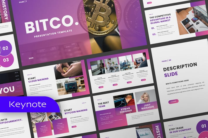 Bitco Cryptocurrency Keynote Presentation Template