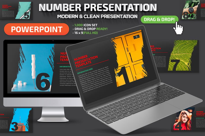 Number Powerpoint Presentation Template