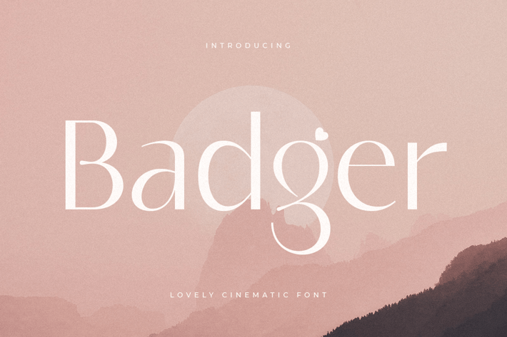Badger - Lovely Cinematic Font