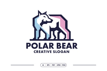 Polar Bear Modern Logo