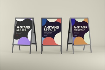 A-Stand Mockup | Advertising Board