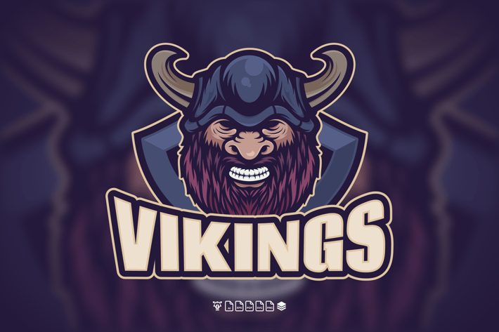THE HEAD OF VIKINGS LOGO