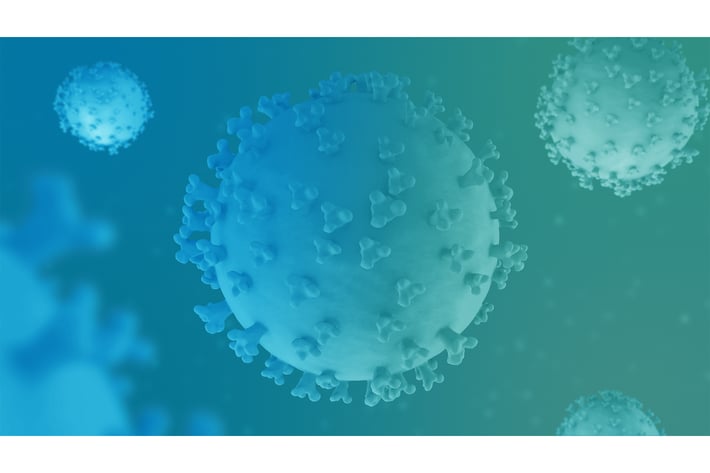 Coronavirus ( Covid - 19 ) Dark Blue and Turquoise