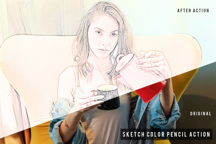 Sketch Color Pencil Action