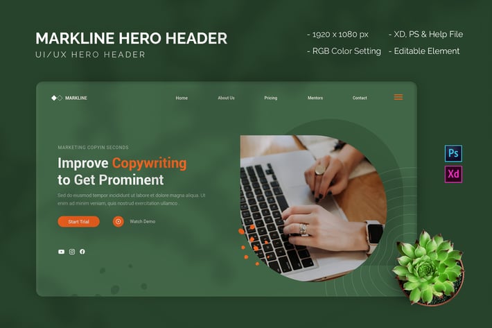 Markline - Hero Header