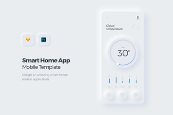 Smart Home Mobile App UI Kit Template