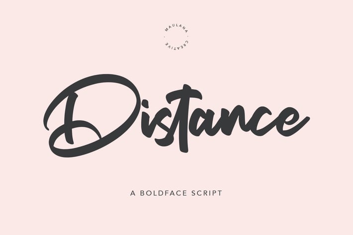Distance Bold Script Font
