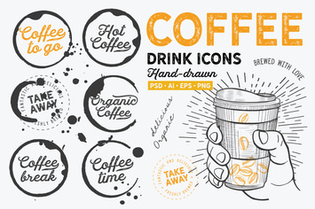 Coffee To Go Hand-Drawn Graphic