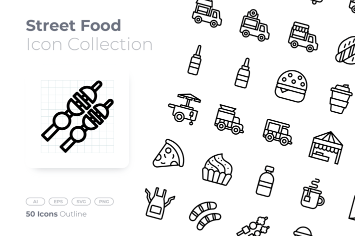 Street Food Outline Icon