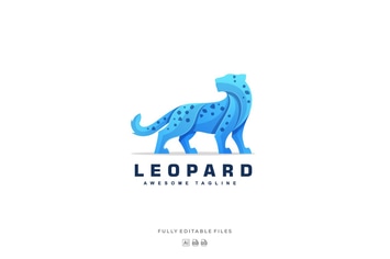 Snow Leopard Colorful Logo