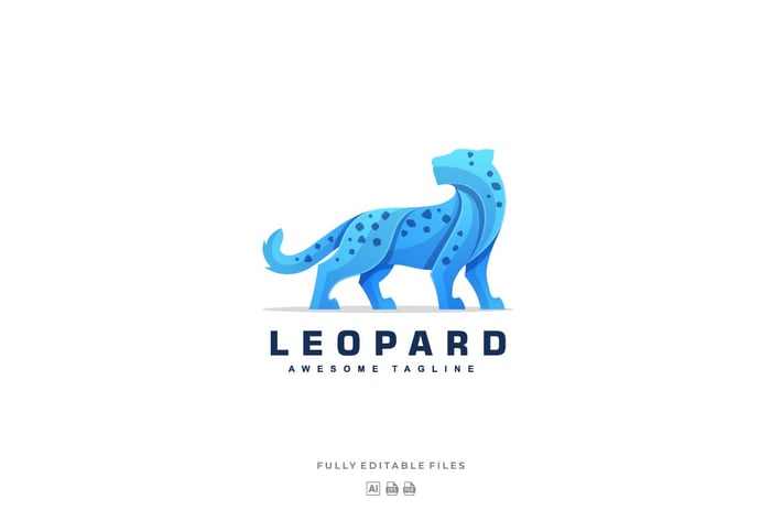 Snow Leopard Colorful Logo