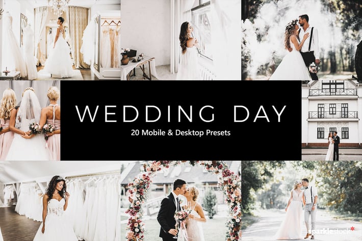 20 Wedding Day Lightroom Presets & LUTs