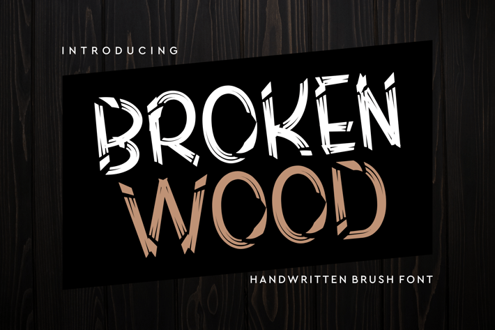 Broken Wood Font