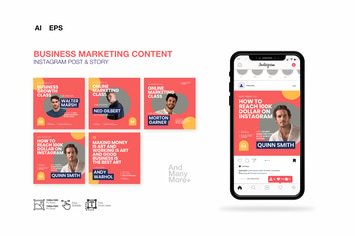 Wealthy Marketing Poster Instagram Post Story Temp