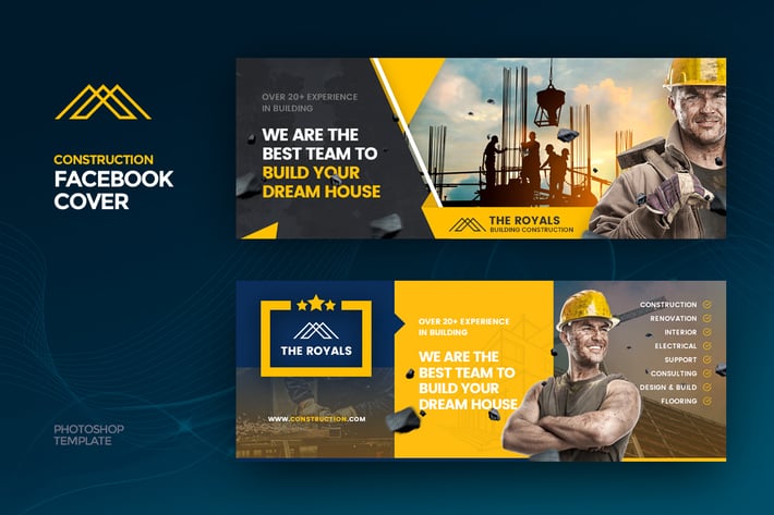 TheRoyals Construction Facebook Cover Template