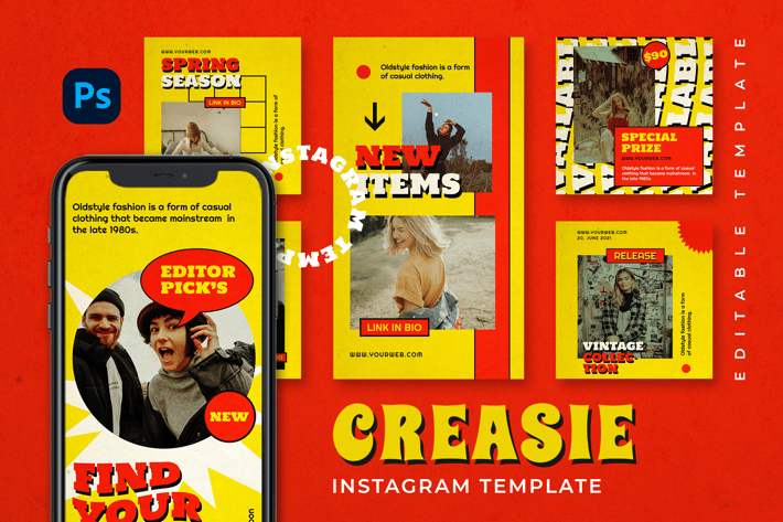 Creasie - Retro Instagram Stories and Post