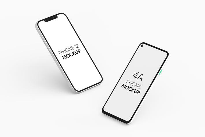 4A Phone & iPhone 12 Mockup