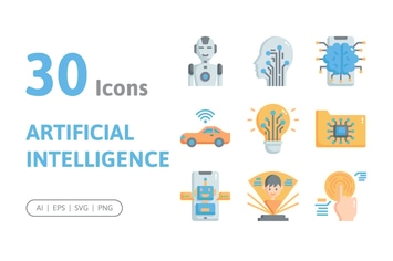 30 Artificial Intelligence Icons