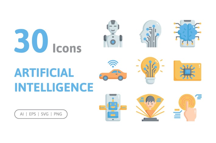 30 Artificial Intelligence Icons